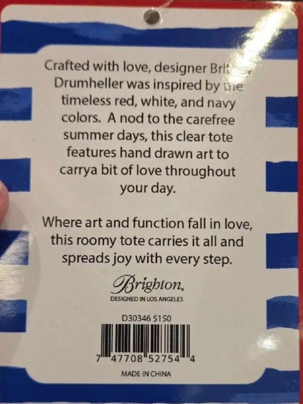 Brighton Striped Love Tote